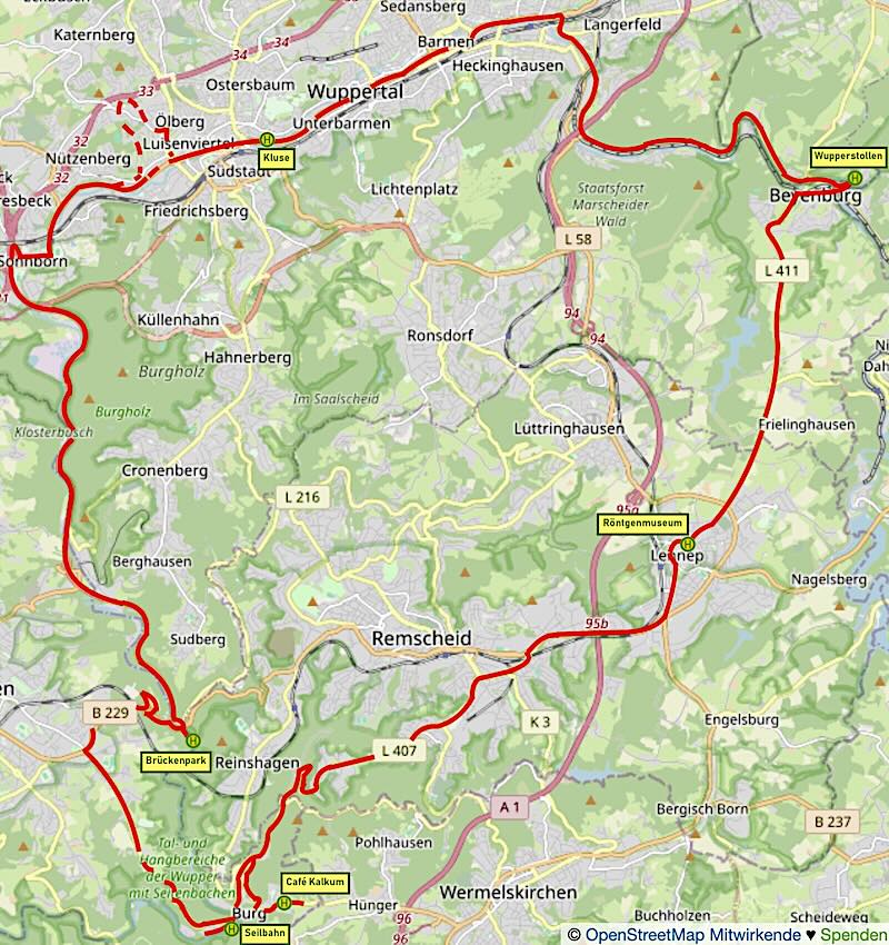 Übersicht über die Ziele der Bergischem Runde